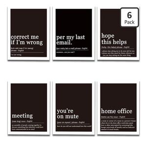 Black and White Quote Wall Art Set 8x10